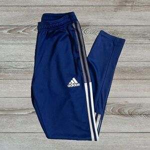 Adidas Men’s Athletic Pants. Size Small; Blue with White Stripes